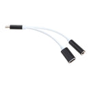 2 in 1 Type-C Audio Headphones Charge Cable Adapters for Xiaomi 6 Letv 3 Black