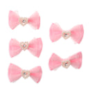 Peach Heart Diamond Cell Phone Accessories DIY Cloth Bowknot Accessory Pink