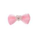 Peach Heart Diamond Cell Phone Accessories DIY Cloth Bowknot Accessory Pink