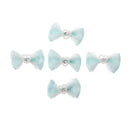 Peach Heart Diamond Cell Phone Accessories DIY Cloth Bowknot Accessory Blue