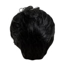 Women Short Full Fringe Wig 9 inch, Real Human Hair Wavy Hairpieces, Daily Party Wear Heat Safe