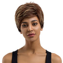 Human Hair Wig Blend Fringe Wavy Oblique Bangs Hairpieces Heat Safe 9 Inch