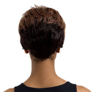 Human Hair Wig Blend Fringe Wavy Oblique Bangs Hairpieces Heat Safe 9 Inch
