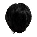 11 inch Black Short Wig | Human Hair Hairpieces Oblique Fringe | Women Daily Party Wear Heat Safe