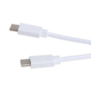 USB Type-C To USB Type-C Data Sync Fast Charging Cable Male To Male White
