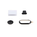 4 in 1 Camera Lens Protective Case Cover + Home Button Ring + Charging Port Cover Cord Holder Dust Plug + Anti Dust Plug Organizer Set for iPhone 7 Plus Black