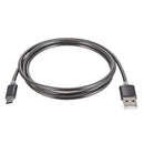 1m Metal Spring Micro USB 2.4A Data Sync Fast Charger Charging Cable Wire For Samsung HTC etc Black
