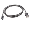 1m Metal Spring Micro USB 2.4A Data Sync Fast Charger Charging Cable Wire For Samsung HTC etc Black