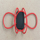 Universal Multi-function Portable Flexible Grip Smart Phone GPS Car Bicycle Bike Desk Cell Mobile Phone Holder Hanging Mount and Stand for iPod iPhone Red