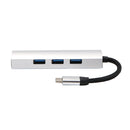 USB-C Type-C To 4 Port USB 3.0 HUB Adapter Connector Converter Silver