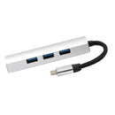 USB-C Type-C To 4 Port USB 3.0 HUB Adapter Connector Converter Silver