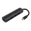 USB-C Type-C to 4 Port USB 3.0 HUB Adapter Connector Converter black