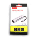 USB-C Type-C to 4 Port USB 3.0 HUB Adapter Connector Converter black