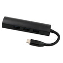 USB-C Type-C to 4 Port USB 3.0 HUB Adapter Connector Converter black