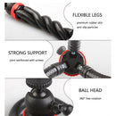 Octopus Flexible Tripod DSLR Camera DV Stand Phone Mount with 1/4" Screw Black