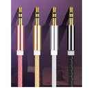 Nylon Audio Cables For Mobile Phone/MP3/Computer/Speaker/Radio 3.5mm Black