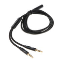 3.5mm Audio Splitter Cable 3.5mm Male to 3.5mm Female with Mic 3.5 Extension Aux Cable Adapter for iPhone Speaker