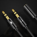 3.5mm Audio Splitter Cable 3.5mm Male to 3.5mm Female with Mic 3.5 Extension Aux Cable Adapter for iPhone Speaker