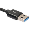 Nylon Braided USB Type C Charging Sync Data Cable For Android Phone 25cm
