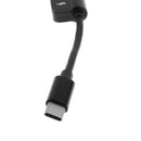 2 In 1 Type C To 3.5mm Audio Charger Adapter Headphone & Charger Cable Black