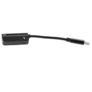 2 In 1 Type C To 3.5mm Audio Charger Adapter Headphone & Charger Cable Black