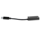 2 In 1 Type C To 3.5mm Audio Charger Adapter Headphone & Charger Cable Black
