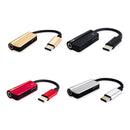 2 In 1 Type C To 3.5mm Audio Charger Adapter Headphone & Charger Cable Black