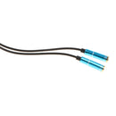 USB Type C 1 Male To 2 Female Splitter Extension Audio Cable Blue