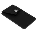 Silicone Cell Phone Wallet Case ID Card Holder With Stand Black