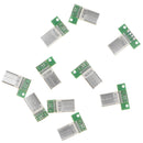 10 Pieces USB Type-C Male Connector Repair Replacement Plug Port Silver