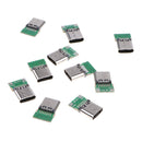 10 Pieces 14 Pin USB Type-C USB-C Female Socket Repair Replacement Plug Port