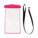 Universal Luminous Waterproof Phone Pouch Case Anti-Water Phone Cover Pink