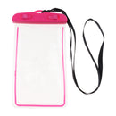 Universal Luminous Waterproof Phone Pouch Case Anti-Water Phone Cover Pink