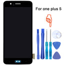 For OnePlus Screen Lens Glass Replacement Kit,Front Outer Lens Glass Screen & Tools Kit for One Plus 5 5.5 inch (Black)