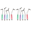Universal Stylus Pen Bundle 10 pack/Short Stylus Pens with 3.5mm Jack Connector/Compatible with All Capacitive Touchscreens (Apple and Android)/ Microfiber