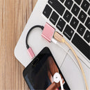2 In 1 Type-C To 3.5mm AUX Audio Headphone Adapter Charger Cable Rose Gold