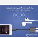 2 In 1 Type-C To 3.5mm AUX Audio Headphone Adapter Charger Cable Rose Gold