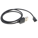 2 Pin Charging Cable, Portable Replacement USB Charging Cable For Smartwatch Black