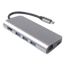 8 in1 USB 3.0 HUB 3.1 Type C to HDMI/RJ45/SD/TF Adapter for Macbook