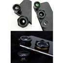 Cell Phone Camera Lens Kit-210 Degree Fisheye+ 0.6XWide Angle+ 15XMacro Lens