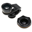 Cell Phone Camera Lens Kit-210 Degree Fisheye+ 0.6XWide Angle+ 15XMacro Lens