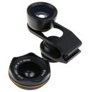 Cell Phone Camera Lens Kit-210 Degree Fisheye+ 0.6XWide Angle+ 15XMacro Lens