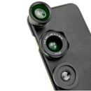 Cell Phone Camera Lens Kit-210 Degree Fisheye+ 0.6XWide Angle+ 15XMacro Lens