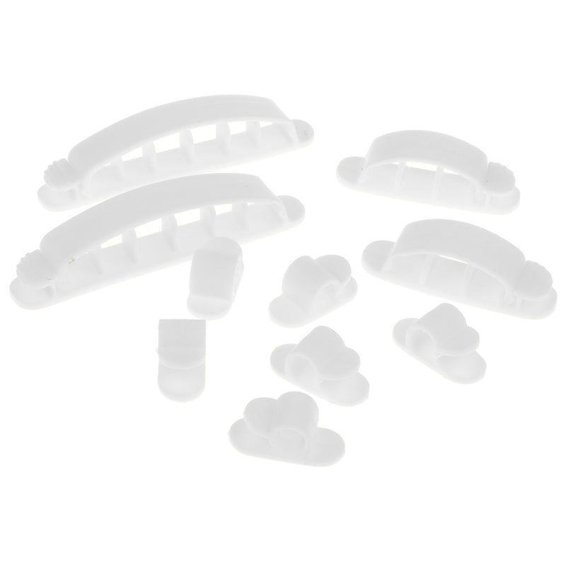 1 Set Cable Clips Self Adhesive Cord Management Wire Holder Organizer Clamp