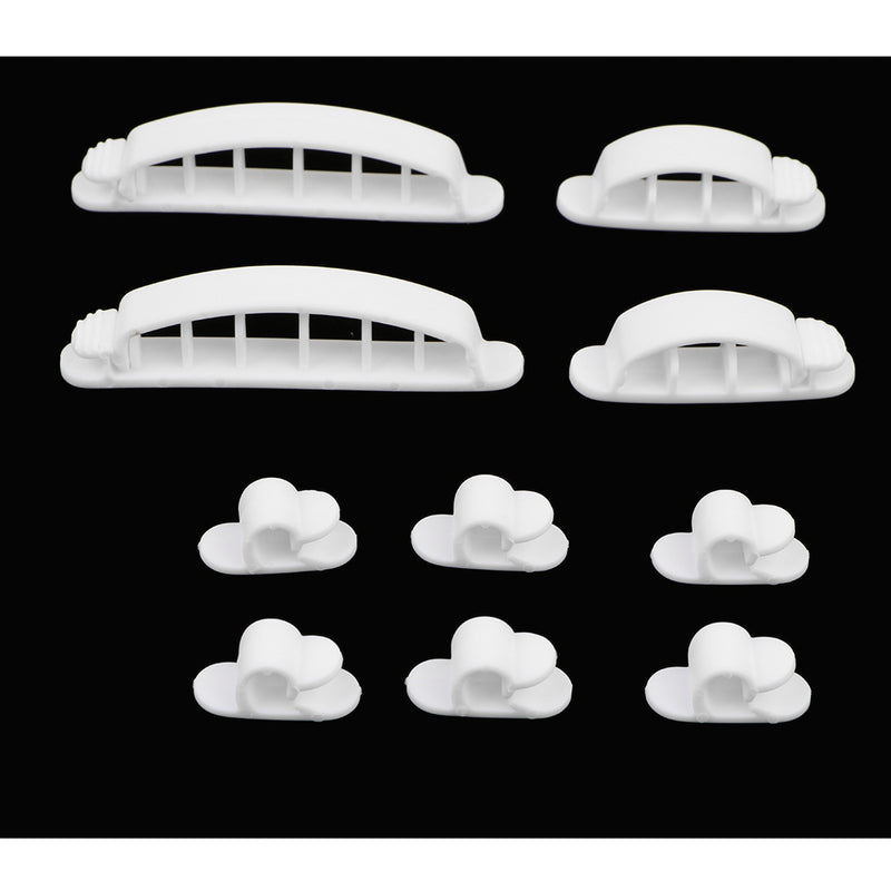 1 Set Cable Clips Self Adhesive Cord Management Wire Holder Organizer Clamp