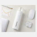 Outdoor White Water Bottle Cup 300ml Leakproof Portable Tea Bottle Cup, Double Wall Thermal Insulation Design Anti-scald