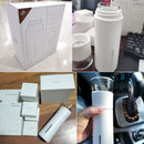 Outdoor White Water Bottle Cup 300ml Leakproof Portable Tea Bottle Cup, Double Wall Thermal Insulation Design Anti-scald
