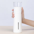 Outdoor White Water Bottle Cup 300ml Leakproof Portable Tea Bottle Cup, Double Wall Thermal Insulation Design Anti-scald