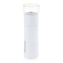 Outdoor White Water Bottle Cup 300ml Leakproof Portable Tea Bottle Cup, Double Wall Thermal Insulation Design Anti-scald