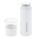 Outdoor White Water Bottle Cup 300ml Leakproof Portable Tea Bottle Cup, Double Wall Thermal Insulation Design Anti-scald